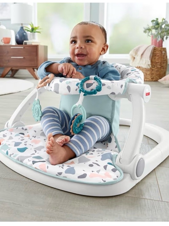 Fisher-Price Other - Fisher-Price Mint and Terrazzo Baby Activity Seat with Hanging Toys